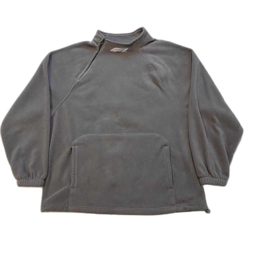 Formula 1 x PacSun Torque Fleece Pullover Sweatshirt - Charcoal Grey-Size Medium